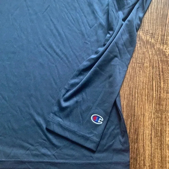 Kids Champion Logo Hoodie Shirt Navy Blue - Picture 4 of 9